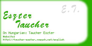 eszter taucher business card